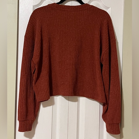 Wilfred Free Rust Coloured Crop Sweater Size L - Picture 2 of 2